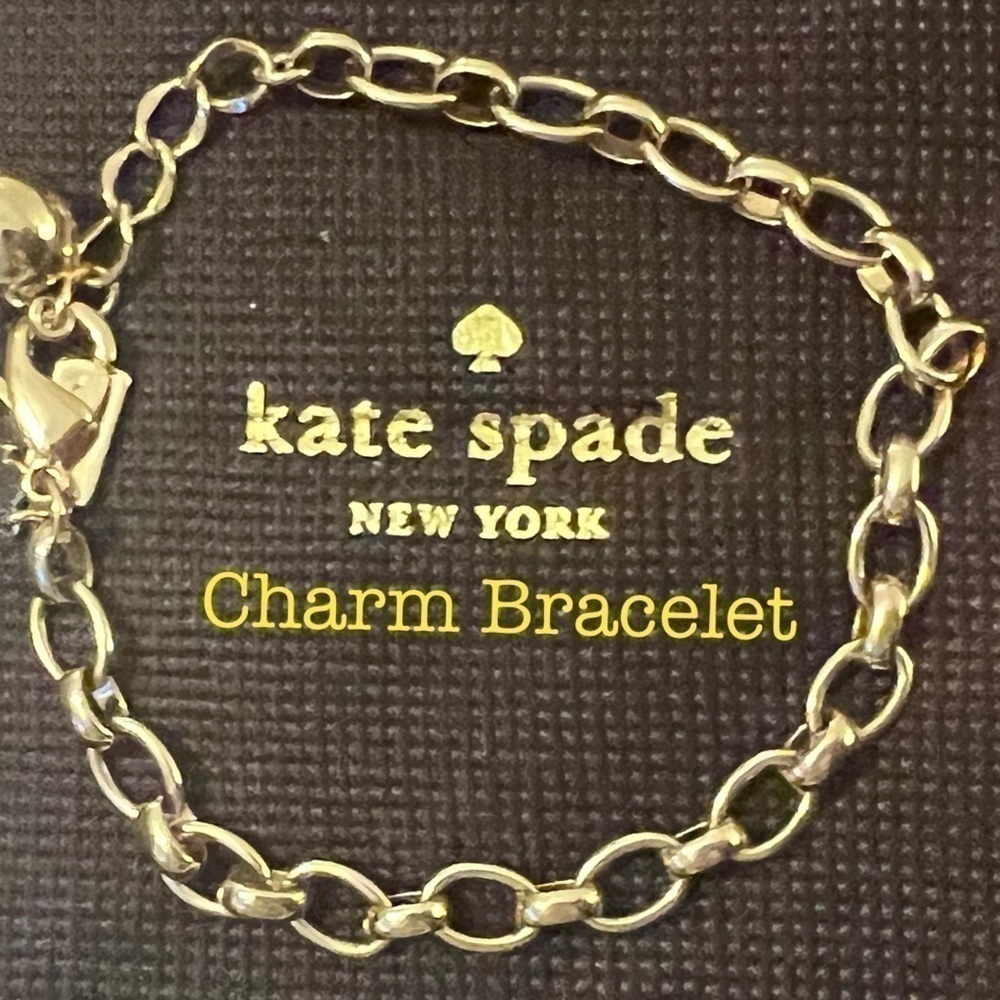 Kate Spade 12 KT Gold PLATED Charm Bracelet